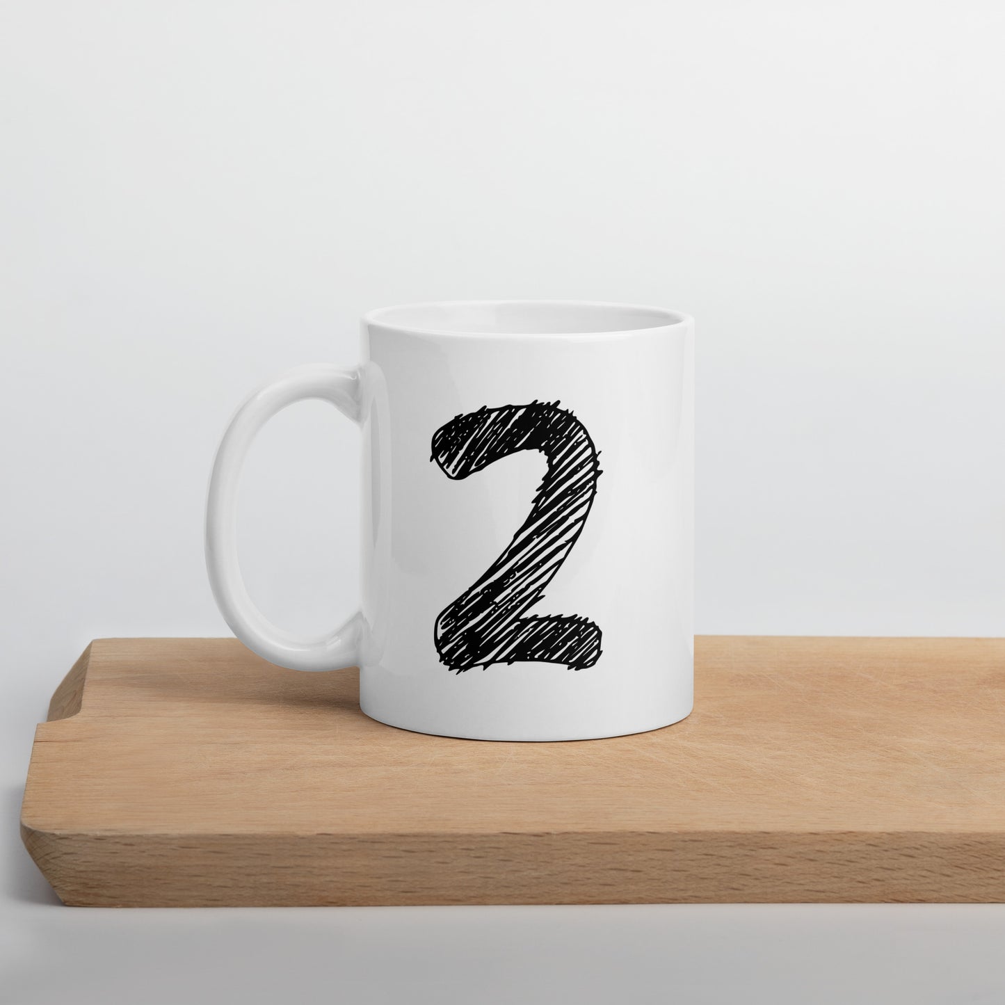 NEOKLASSISCHER BUCHSTABEN "Z" Weiße, glänzende Tasse