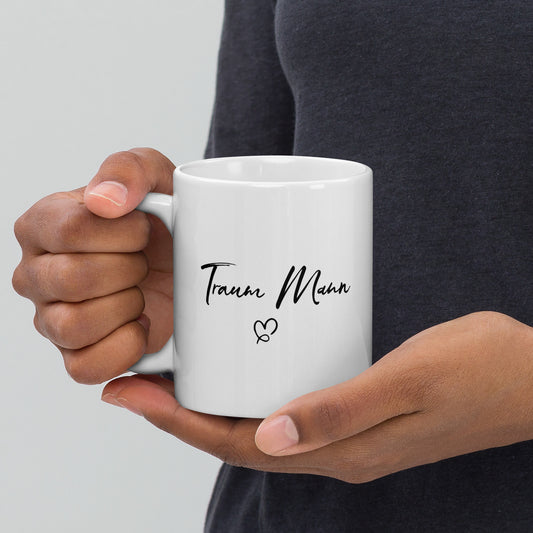 " TRAUMMANN " Weiße, glänzende Tasse Nr1