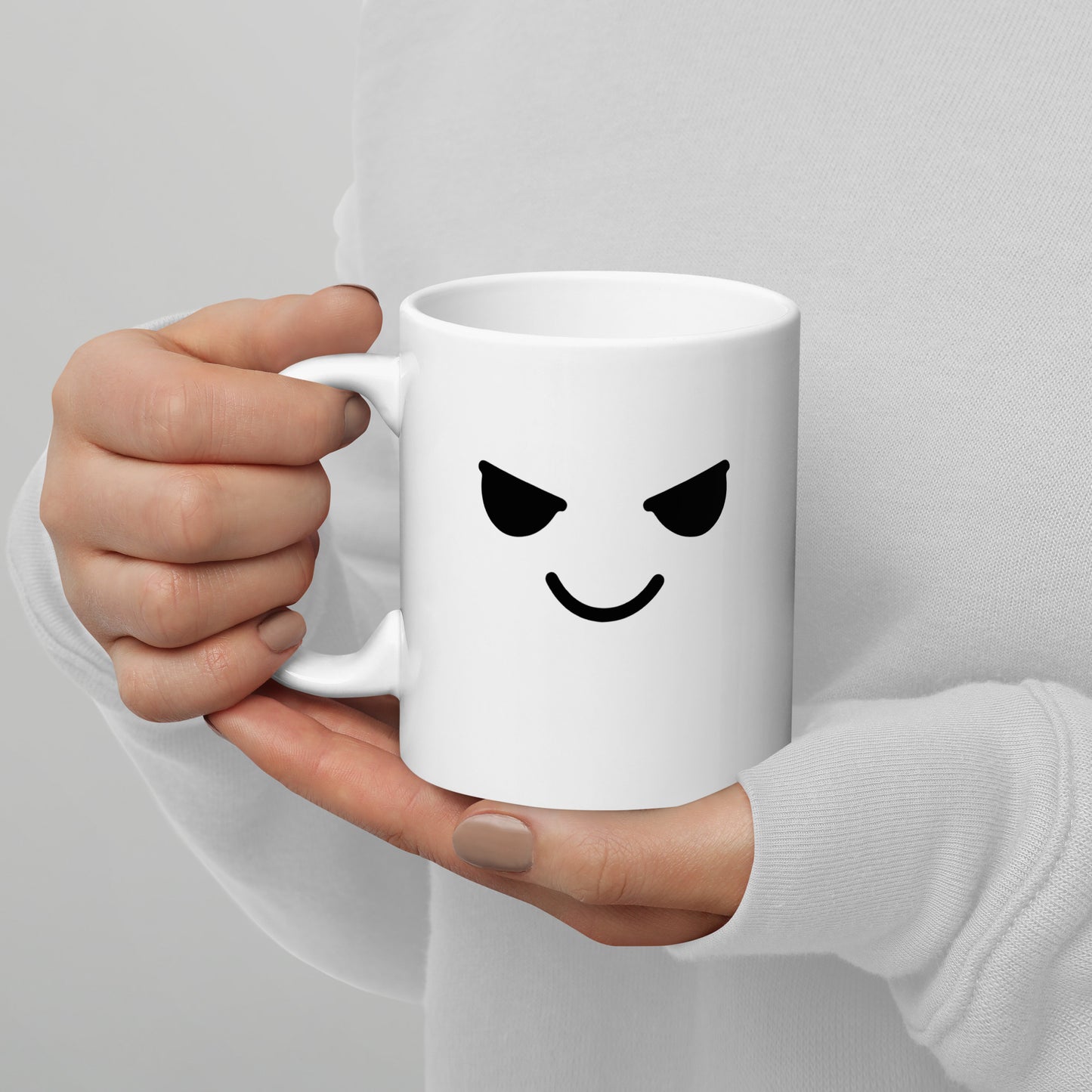 "PERSONALISIERTE EMOJI TASSE" Weiße, glänzende Tasse N14