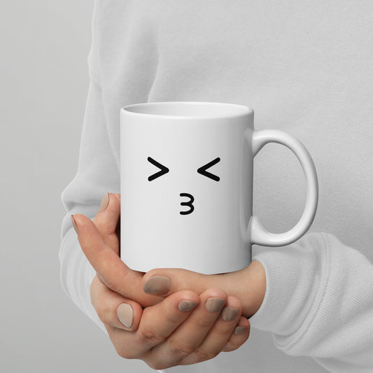 "PERSONALISIERTE EMOJI TASSE" Weiße, glänzende Tasse Nr10