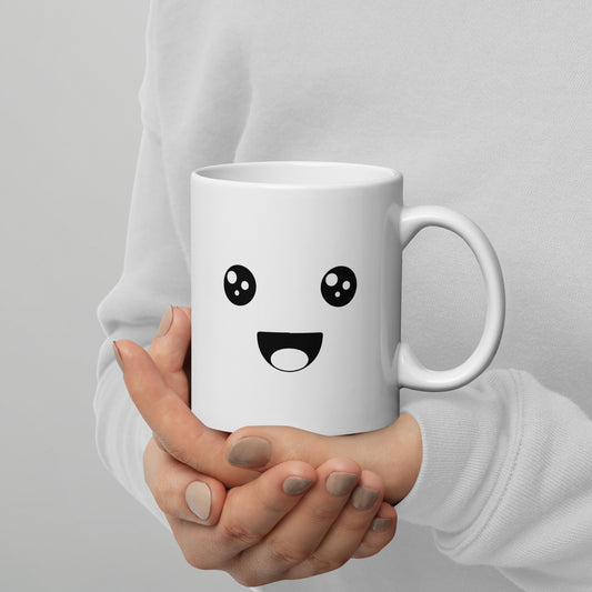 "PERSONALISIERTE EMOJI TASSE" Weiße, glänzende Tasse Nr16